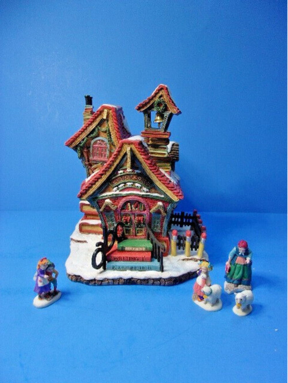 Dept 56 Storybook Village LAMBSVILLE SCHOOL Mary Had a Little Lamb Complete IOB